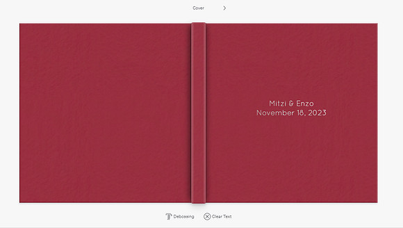 red cover silver embossing